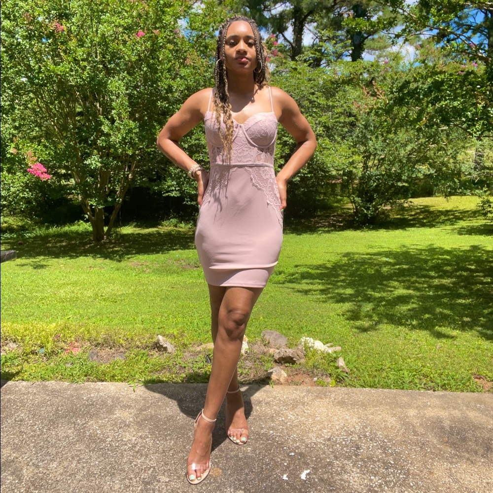 Medium Pink Bodycon Dress from Rainbow